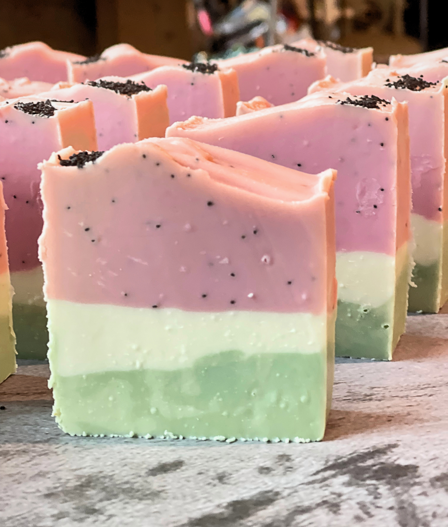 Watermelon Poppy Seed Bar Soap